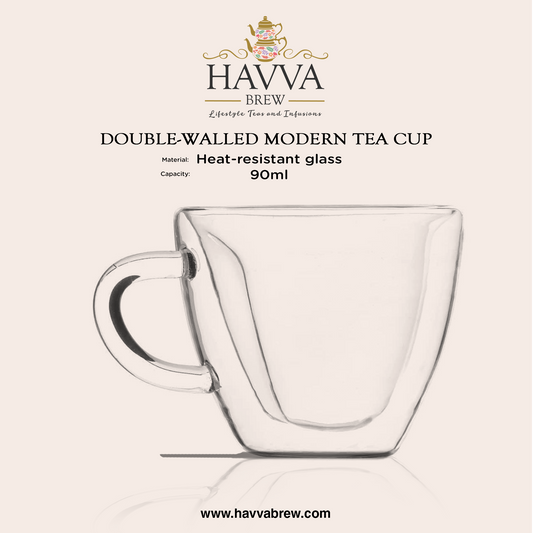Double-Walled Modern Tea Cup (Heart-Shaped)