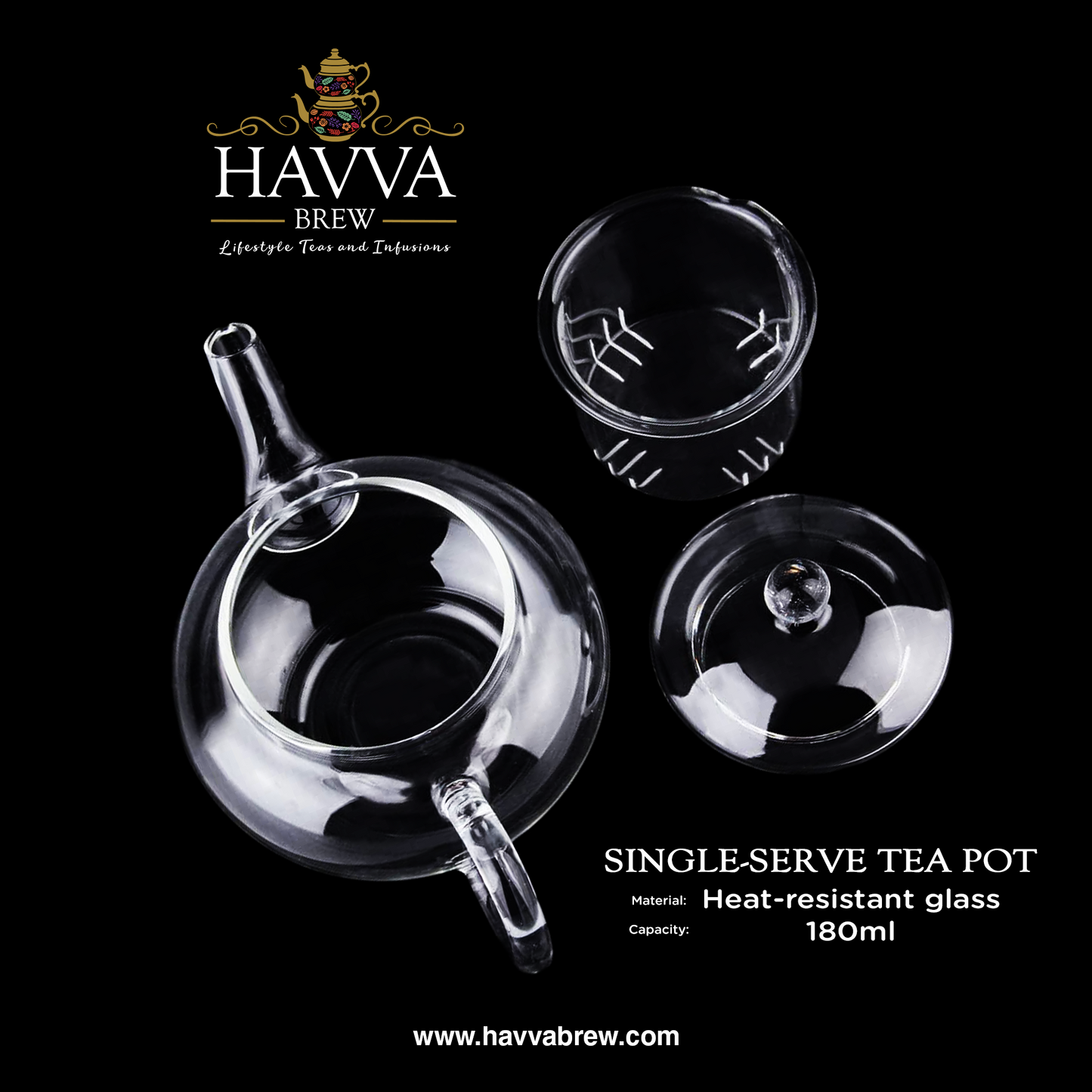 Single-Serve Glass Tea Pot (180ml)