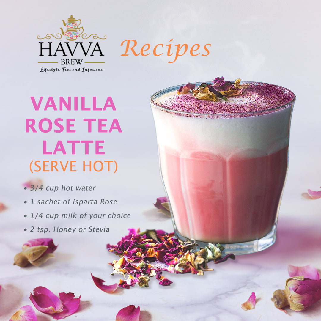 Rose Tea Latte A Soothing Experience - Adriana's Best Recipes